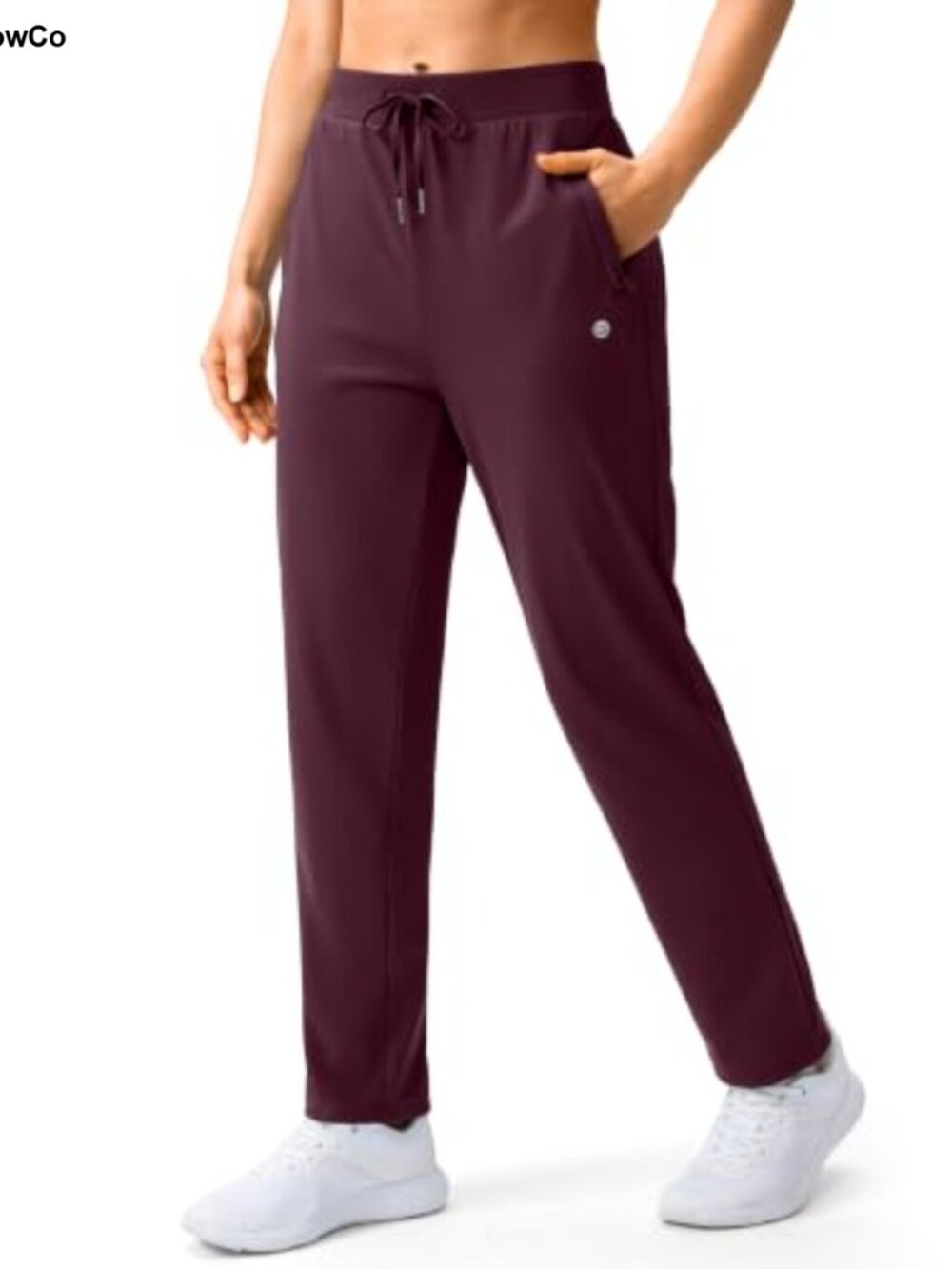 Women's Track Pants Tapered Leg 2 Zip Pockets 4-Way Stretch Athletic Gym Yoga